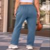 AUTOMET Women's Wide Leg Sweatpants Fleece Lined Baggy Straight Leg Lounge Pants Fall Outfits Athletic Joggers with Pockets LightBlue XL view 4