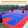 KYTGFH 10PCS 12in Outdoor Court Floor Tiles for Basketball Badminton Pickle Balls, Weather Resistant Modular Interlocking Floor Mats,Blue,10PCS view 3