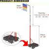 NUHGFTYBF Vertical Jump Tester Pole, Jump Height 1.3m-3.4m Training Equipment, Basketball Volleyball Spike Trainer Tool, Vertical Jump Measurement Device view 3