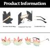 LJCZKA Maple Leaf Shape Sunglasses Women Men - Rimless Funky Glasses Rave Festival Party Halloween Christmas Accessories (Gold Red Yellow Green) view 4