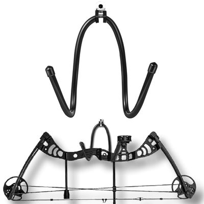 AHOSOUTLY 1Pack Bow Hanger Display Archery Rack Wall Mount Holder Wall Hook Stand Bow Hold up to 22 Lbs Rubber Protection and No Scratches