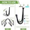 AHOSOUTLY 1Pack Bow Hanger Display Archery Rack Wall Mount Holder Wall Hook Stand Bow Hold up to 22 Lbs Rubber Protection and No Scratches view 2