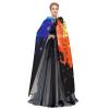 Juiimr Glow in Dark Splatter Neon Long Hooded Cape Cloak For Halloween Carnival Theme Party Cosplay Costume Decor view 3