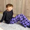 Arshiner Boys Pajama Pants Long Sleep Plaid Pants Soft Lounge Pj Bottoms with Pockets Purple Plaid 11-12 Years view 4