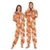 ALAZA Halloween Bat Spider Web Adult Onesie Pajamas Jumpsuit Unisex One-Piece Pajamas for Women Men S Multi view 1