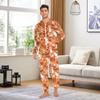ALAZA Halloween Bat Spider Web Adult Onesie Pajamas Jumpsuit Unisex One-Piece Pajamas for Women Men S Multi view 4