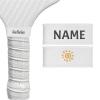 2 Pcs Personalized Pickleball Paddle Name Bands, Custom Pickleball Paddle Accessories for Secures Grip Tape, Silicone Ring Grip Bands for Racquetball Tennis Paddle, Gift for Pickleball Lovers view 1