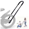 6 Height Adjustable Bike Safety Trainer Handle for Children, Sturdy Durable Balance Bike Accessories for Kids, Teaching Riding Without Training Wheels, Black