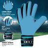 Jazzy Sports Professional Soccer Goalie Gloves for Youth Adult,Goalkeeper Gloves with Removable Finger Protect,Breathable,Strong Grip,6MM Latex Palm,Double Wrist Support (Cyan, 9) view 3