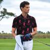 Breast Cancer Golf Shirts for Men, Funny Golf Polo Moisture Wicking Dry Fit Short Sleeve view 2