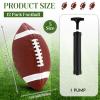 Jerify 12 Pcs Composite Leather Footballs Official Composite Ball Inflatable Football with Pump Indoor Outdoor Football Bulk for Kid Training and Recreational Play(Size 5,Brown White) view 2