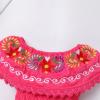 ABAFIP Baby Girls Toddler Kids Mexican Dress Sleeveless Ruffle Floral Embroidery Traditional Fiesta Dress Watermelon Red 3-4T view 3