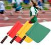 3 Pcs Referee Flag Stainless Flag with Linesman Signal Flags Training Sports Flags Sponge Handle Red Flag for Soccer Volleyball Football Competition Supplies 12.6 x 12.4Inch(Yellow, Red, Green) view 1