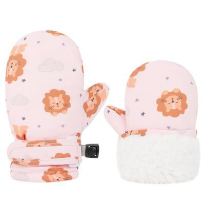 Slivery Color Toddler Gloves Kids Mittens Winter Warm Lined Fleece Gloves Waterproof Baby Boys Girls