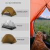 3F ULGEAR Floating Cloud 2 Tent Ultra Light 2 Person Camping Tent - Rainproof, Lightweight, 3/4 Season - Perfect for Backpacking and Outdoor Adventures (Khaki, 3 Season) view 3