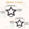 Isslly 2 PCS Star Snap Clips, Zinc Alloy Heavy Duty Star Shaped Keychain Clip with 2 Sizes, Cute Clip for Bags, Backpack, Keys - Black view 2