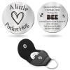 Sureio Pocket Hug Token Gift Long Distance Relationship Keepsake Inspirational Gift Keychain Valentine's Day Gifts(Honey Bee Gifts) view 1