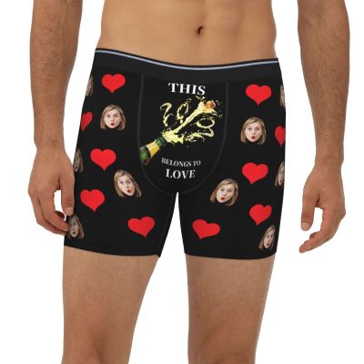Custom Face Boxers Personalized Underwear For Men Funny Boyfriend Unique Customized Crazy Drawls Gag Halloween Valentine's Day Gifts, XXL-0140