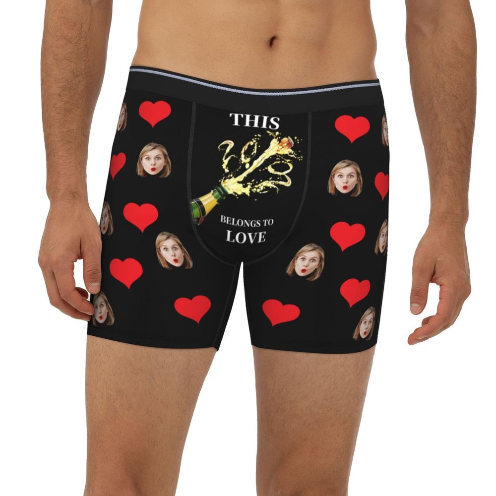 Custom Face Boxers Personalized Underwear For Men Funny Boyfriend Unique Customized Crazy Drawls Gag Halloween Valentine's Day Gifts, XXL-0140