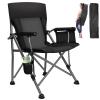 QUYUAN Camping Chair for Adult, Heavy Duty Folding Chair for 500lbs, Comfortable Lawn Chairs with Fully Padded, Compact Camp Chairs for Outdoor Sports, Fishing, Concerts, Beach (Without Heated) view 1