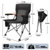 QUYUAN Camping Chair for Adult, Heavy Duty Folding Chair for 500lbs, Comfortable Lawn Chairs with Fully Padded, Compact Camp Chairs for Outdoor Sports, Fishing, Concerts, Beach (Without Heated) view 2