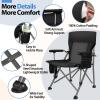 QUYUAN Camping Chair for Adult, Heavy Duty Folding Chair for 500lbs, Comfortable Lawn Chairs with Fully Padded, Compact Camp Chairs for Outdoor Sports, Fishing, Concerts, Beach (Without Heated) view 3