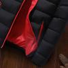 QOAAIE 1/2 Pack Winter Puffer Jacket for Men Stand Collar Warm Thicken Puffy Jacket Insulated Down Coat for Hiking Travel (Black1/Black5,Large) view 3