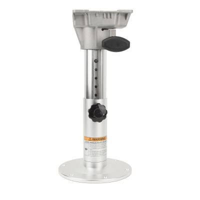Adjustable Boat Seat Pedestal, Aluminum Alloy 360 Degree Swivel, for RV Yacht Marine, Height Pedestal 335 to 490mm