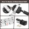 BYNIIUR Watch Link Removal Kit, Watch Adjustment Band Resizing Tool Kit for Bracelet Replacement, Strap Sizing Adjuster with Pin Remover for Watchmaker Repair, Link Pin Removal Punch, Hammer view 3