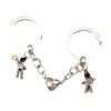 VOCUE 2 Pieces Keychain Astronaut Heart Magnetic Keyring Keychains for Couple Friend Gifts Handmade Jewelry view 1