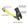 PATIKIL Boat Trailer Transom Tie Down Straps 1" x5', 1763lbs Break Strength Ratchet Adjustable Straps with S Hook for Marine Trailing Boating, Yellow view 3