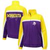 G-III Sports Women's Purple Minnesota Vikings Post Game Full-Zip Track Jacket view 1