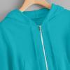 Rkwins Cropped Sweatshirts for Women Zip Up Cute Hoodies Lightweight Long Sleeve Sweatshirt Slim Fit Jacket with Pockets Dark Navy view 2