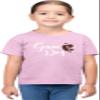 3T Light Pink Toddler Cute Script Game Day Football Heart Toddler T-Shirt view 1
