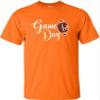 XX-Large Orange Mens Cute Script Game Day Football Heart T-Shirt view 2