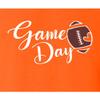 XX-Large Orange Mens Cute Script Game Day Football Heart T-Shirt view 4