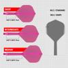 Target Darts K Flex Integrated Dart Flights and Shafts, No.2 Pink (Intermediate) | Pack of 3 K-Flex  No2, Kflex All in One Moulded Dart Flight & Stem | Professional Dart Accessories view 3