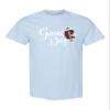 2T Light Blue Toddler Cute Script Game Day Football Heart Toddler T-Shirt view 3