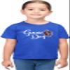 5T Royal Toddler Cute Script Game Day Football Heart Toddler T-Shirt