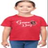 5T Red Toddler Cute Script Game Day Football Heart Toddler T-Shirt view 1