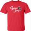5X-Large Red Mens Cute Script Game Day Football Heart T-Shirt view 2
