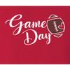 5X-Large Red Mens Cute Script Game Day Football Heart T-Shirt view 4
