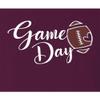 5X-Large Maroon Mens Cute Script Game Day Football Heart T-Shirt view 4