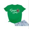 XX-Large Kelly Green Mens Cute Script Game Day Football Heart T-Shirt view 1