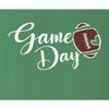 XX-Large Kelly Green Mens Cute Script Game Day Football Heart T-Shirt view 4
