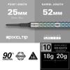 Target Darts Rove Soft Tip Darts, 90% Tungsten Dart Set, Barrel 10-20G | Green & Silver Darts, Darts Set with Pixel Tips, Electronic Darts, Soft Tip Darts view 2