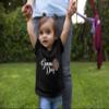 2T Black Toddler Cute Script Game Day Football Heart Toddler T-Shirt view 2