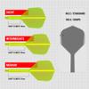 Target Darts K Flex Integrated Dart Flight and Shaft, No.6 Yellow (Intermediate) | 3-Pack K-Flex - No. 6, Kflex Precision-Molded 2-in-1 Dart Flights and Dart Shaft | Professional Dart Accessories view 3