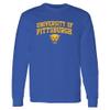 AL02 - Pittsburgh Panthers Arch Logo - University Sports Team Long Sleeve T Shirt - 3X-Large - Royal view 1