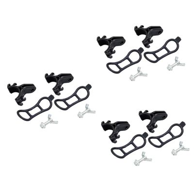 Anneome 6pcs Flashlight Holder Mount for Handlebar Extension Bracket for Race Number Display Lightweight and for Cycling Accessories Black